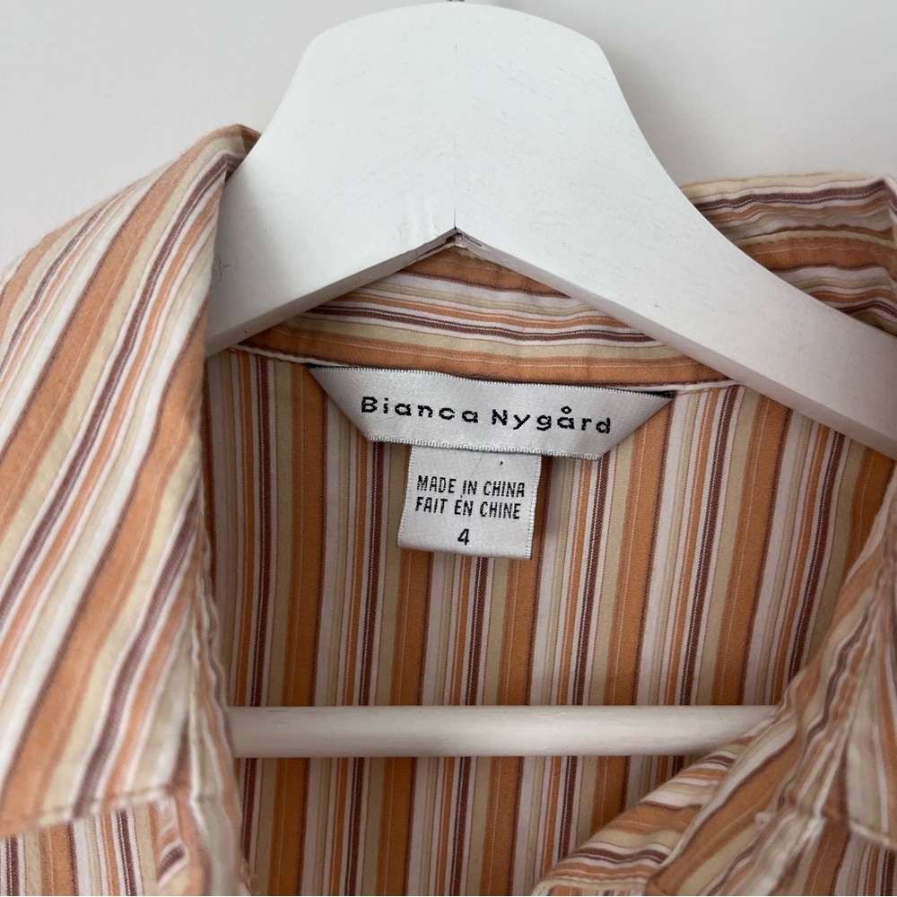 2000s Striped Fall Button-Up Shirt - Picture 2 of 5